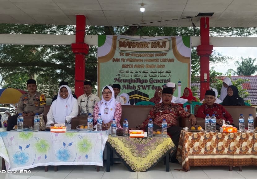 Bhabinkamtibmas Polsek Bunut Hadiri Kegiatan Manasik Haji TK se Kecamatan Bunut